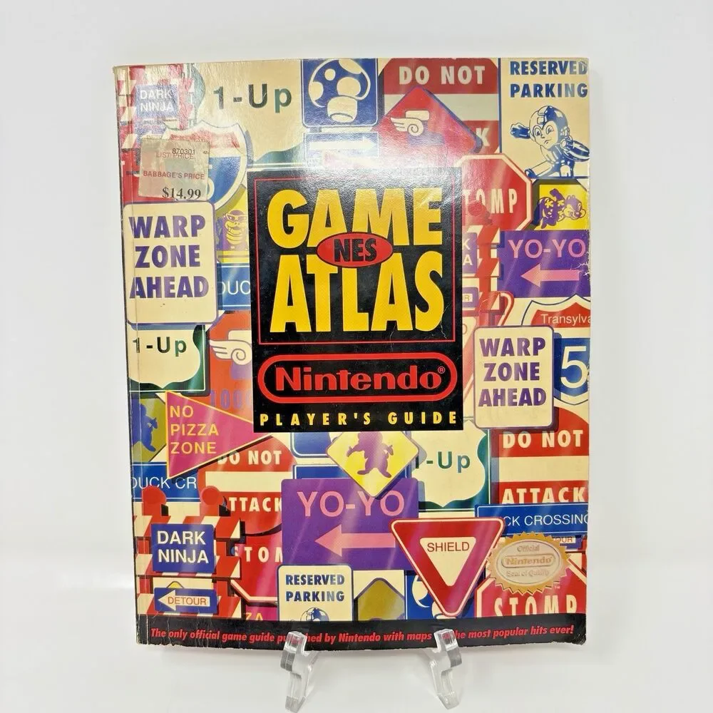Nintendo NES Game Atlas Official Nintendo Player's Guide Strategy Book Vintage